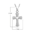 Nova chegada antique best 925 sterling silver cross pendant